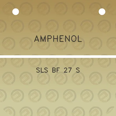 amphenol-sls-bf-27-s