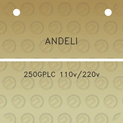 andeli-250gplc-110v220v