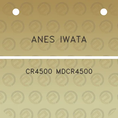 anes-iwata-cr4500-mdcr4500