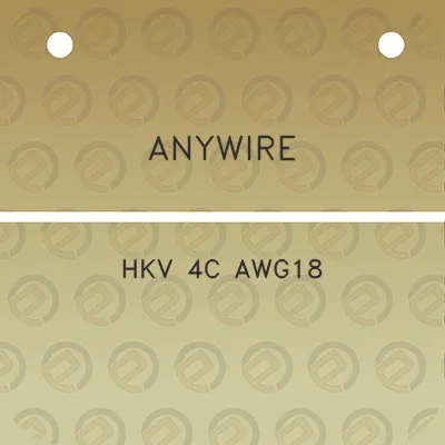 anywire-hkv-4c-awg18