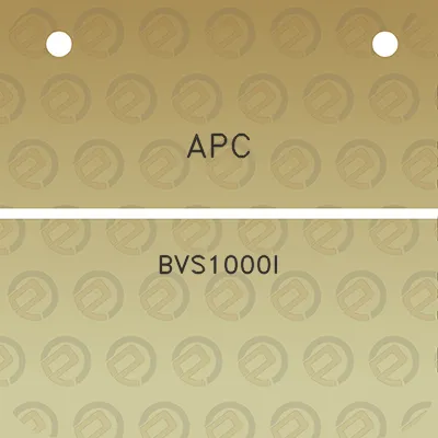 apc-bvs1000i