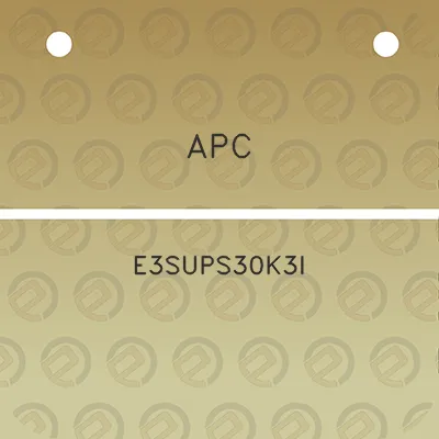 apc-e3sups30k3i