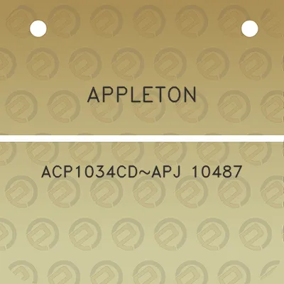 appleton-acp1034cdapj-10487