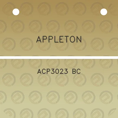 appleton-acp3023-bc