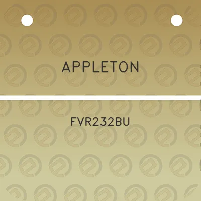 appleton-fvr232bu