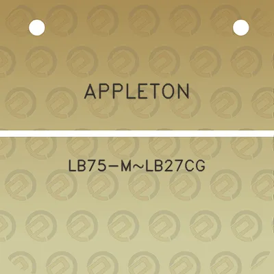 appleton-lb75-mlb27cg