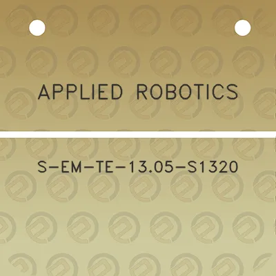 applied-robotics-s-em-te-1305-s1320