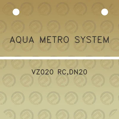 aqua-metro-system-vz020-rcdn20