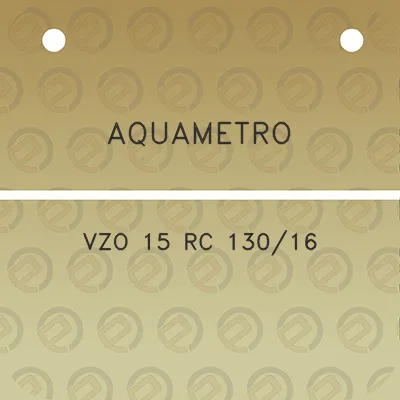 aquametro-vzo-15-rc-13016