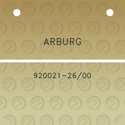 arburg-920021-2600