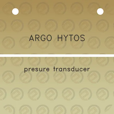 argo-hytos-presure-transducer