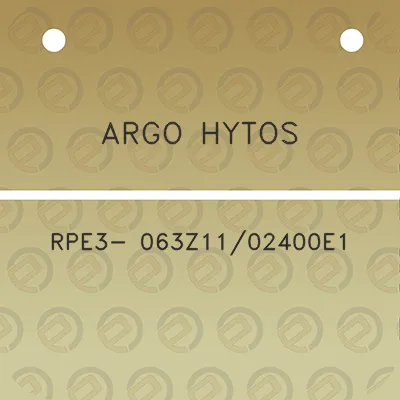 argo-hytos-rpe3-063z1102400e1