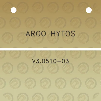 argo-hytos-v30510-03