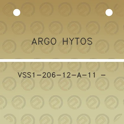 argo-hytos-vss1-206-12-a-11