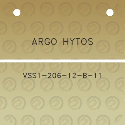 argo-hytos-vss1-206-12-b-11