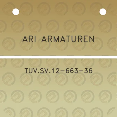 ari-armaturen-tuvsv12-663-36