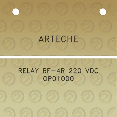 arteche-relay-rf-4r-220-vdc-op01000