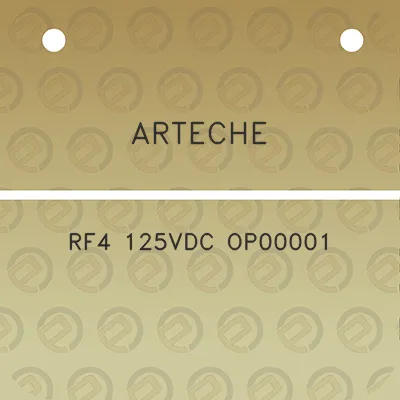 arteche-rf4-125vdc-op00001