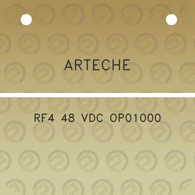 arteche-rf4-48-vdc-op01000