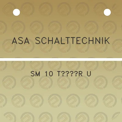 asa-schalttechnik-sm-10-tr-u