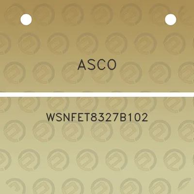 asco-wsnfet8327b102