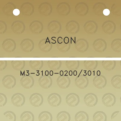 ascon-m3-3100-02003010