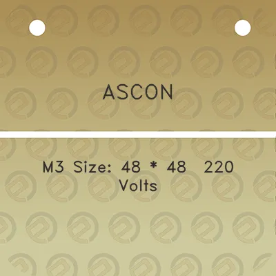 ascon-m3-size-48-48-220-volts