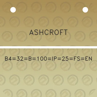 ashcroft-b432b100ip25fsen