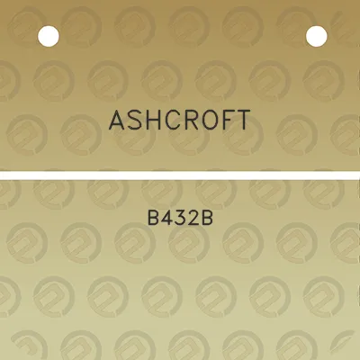 ashcroft-b432b