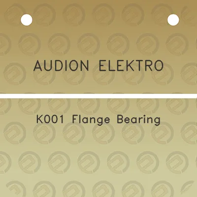 audion-elektro-k001-flange-bearing