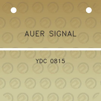 auer-signal-ydc-0815