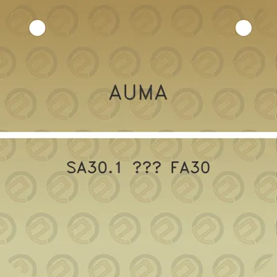 auma-sa301-fa30