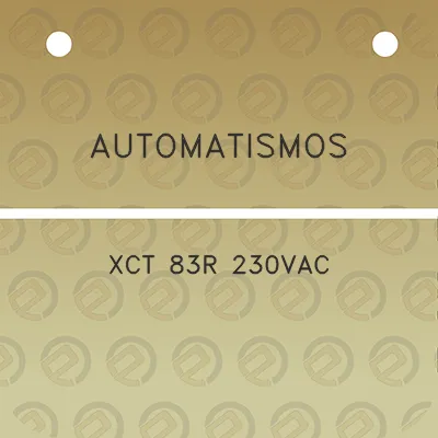 automatismos-xct-83r-230vac