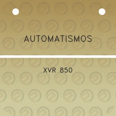 automatismos-xvr-850