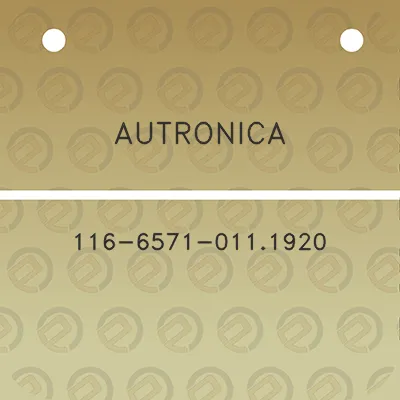 autronica-116-6571-0111920