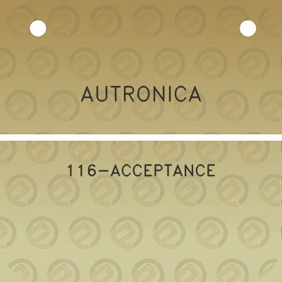 autronica-116-acceptance