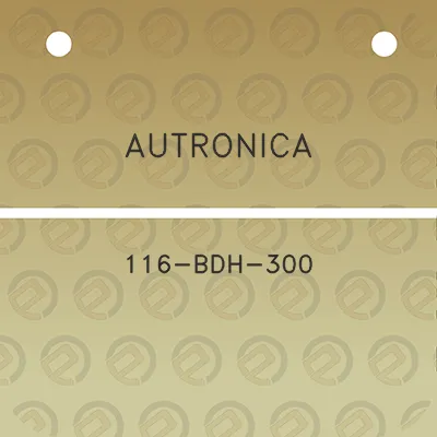 autronica-116-bdh-300