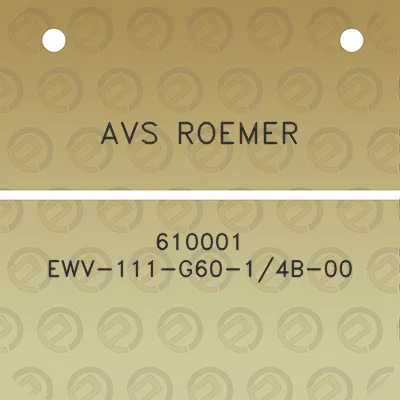 avs-roemer-610001-ewv-111-g60-14b-00