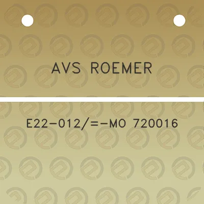 avs-roemer-e22-012-mo-720016