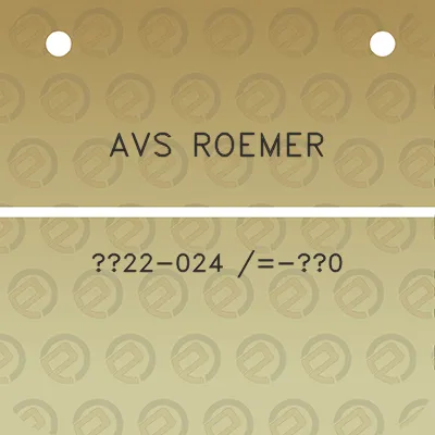 avs-roemer-22-024-0