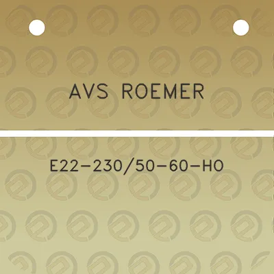 avs-roemer-e22-23050-60-ho