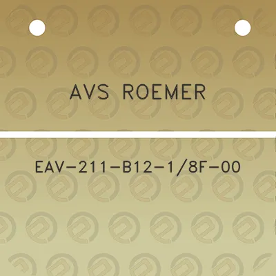 avs-roemer-eav-211-b12-18f-00