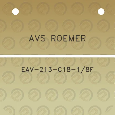 avs-roemer-eav-213-c18-18f