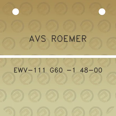 avs-roemer-ewv-111-g60-1-48-00