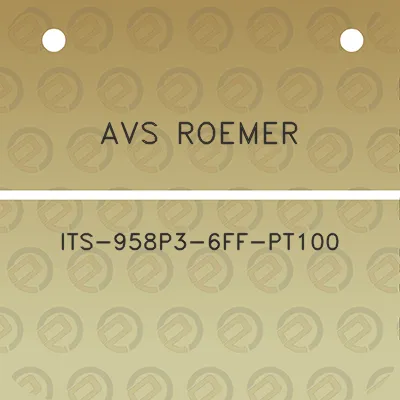 avs-roemer-its-958p3-6ff-pt100