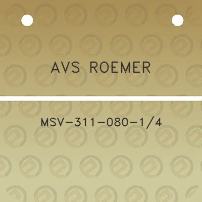 avs-roemer-msv-311-080-14