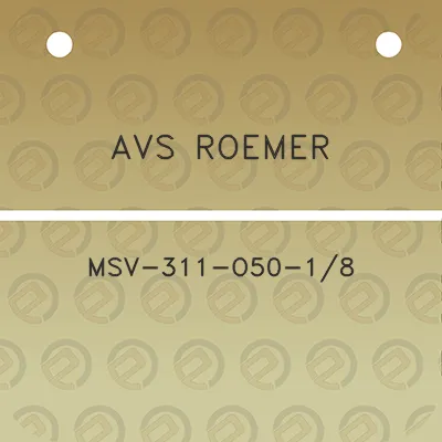 avs-roemer-msv-311-o50-18