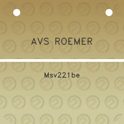 avs-roemer-msv221be