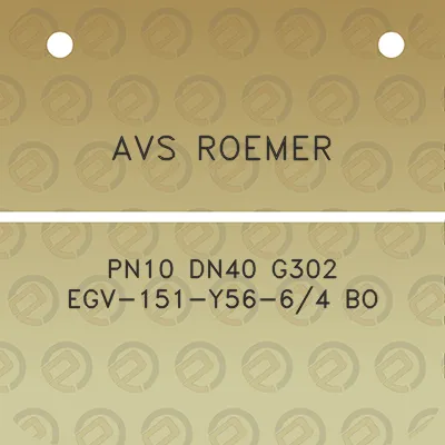 avs-roemer-pn10-dn40-g302-egv-151-y56-64-bo