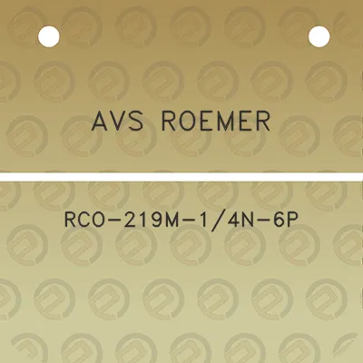 avs-roemer-rco-219m-14n-6p